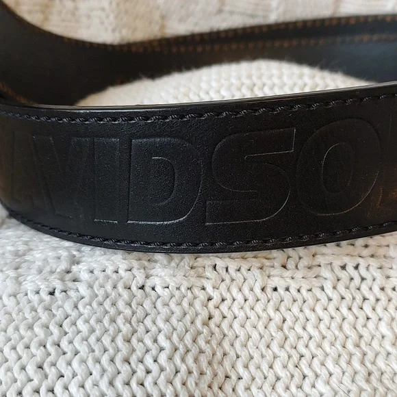 Vintage 2005 Harley Davidson Road Hog Race Belt Buckle Leather 34 - Picture 2 of 9